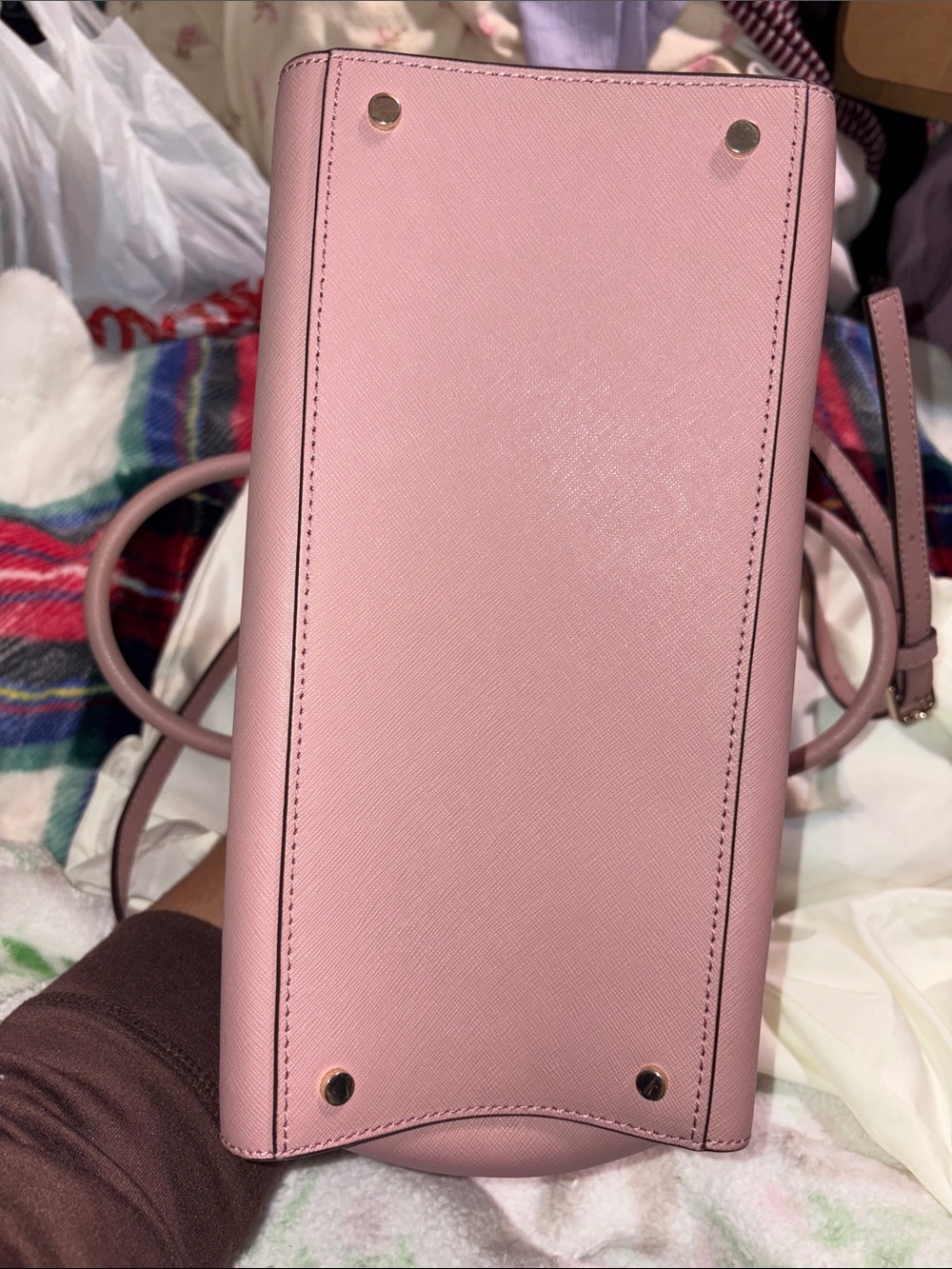 kate spade blush pink Saffiano leather satchel - Picture 4 of 4